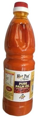Red Palm Oil 1L - Pure Unrefined Nigerian Palm Oil for Cooking Authentic African Cooking Oil for Jollof Rice, Soup & Stews Natural Source of Vitamin A & E Hot Pot Africa