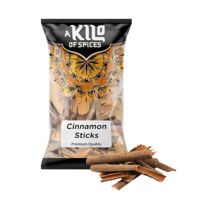 A Kilo of Spices Cinnamon Sticks 200g Cassia Bark Taj Dalchini Cinnamon Spices for Cooking Ideal for Culinary Delights, Desserts, Drinks, Curries & Festive Recipes