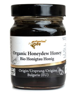 450 g Organic Raw Black Forest Bee Honey, Oak Forest Honeydew from Aphids