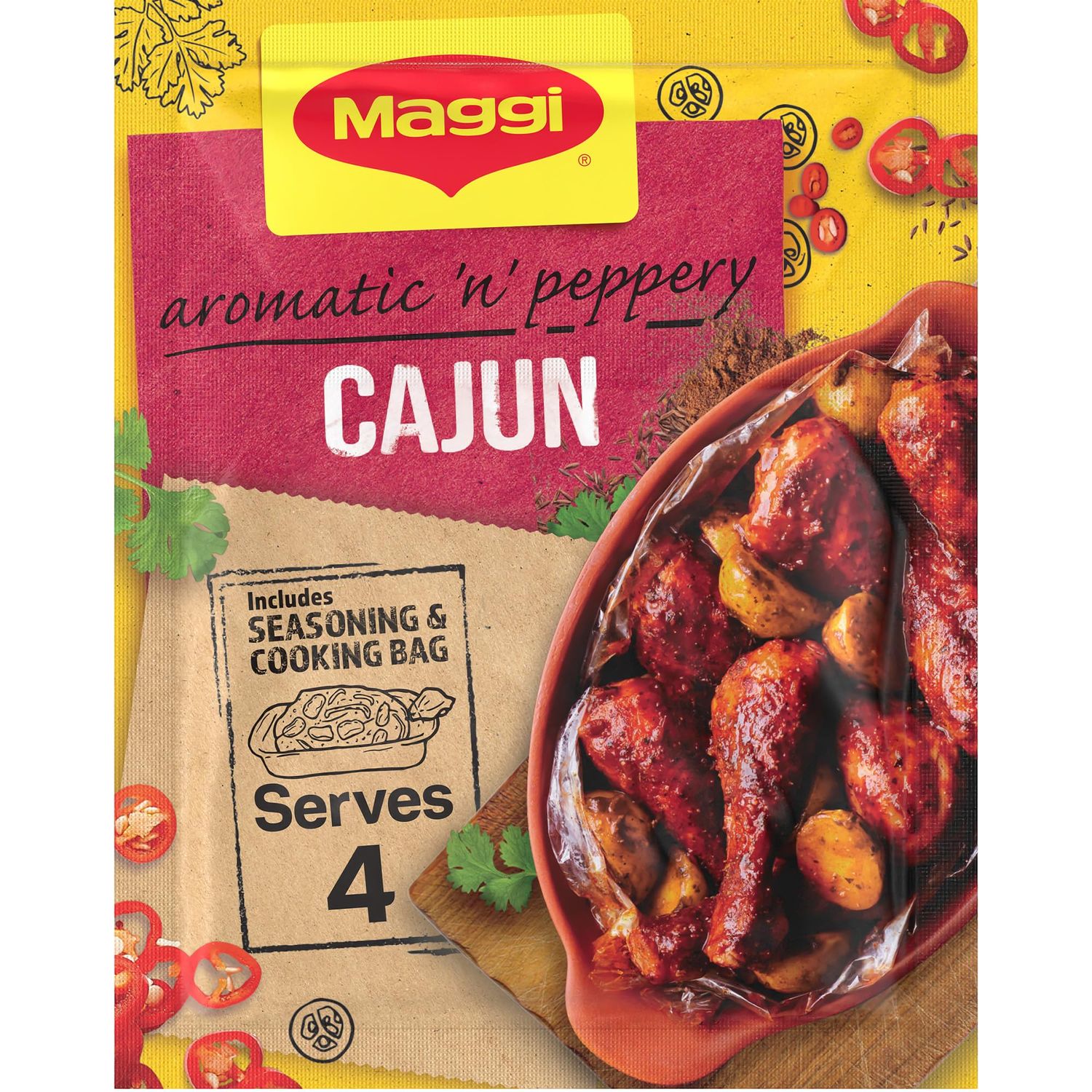 Maggi So Juicy Cajun Chicken Recipe Mix (38g sachet)