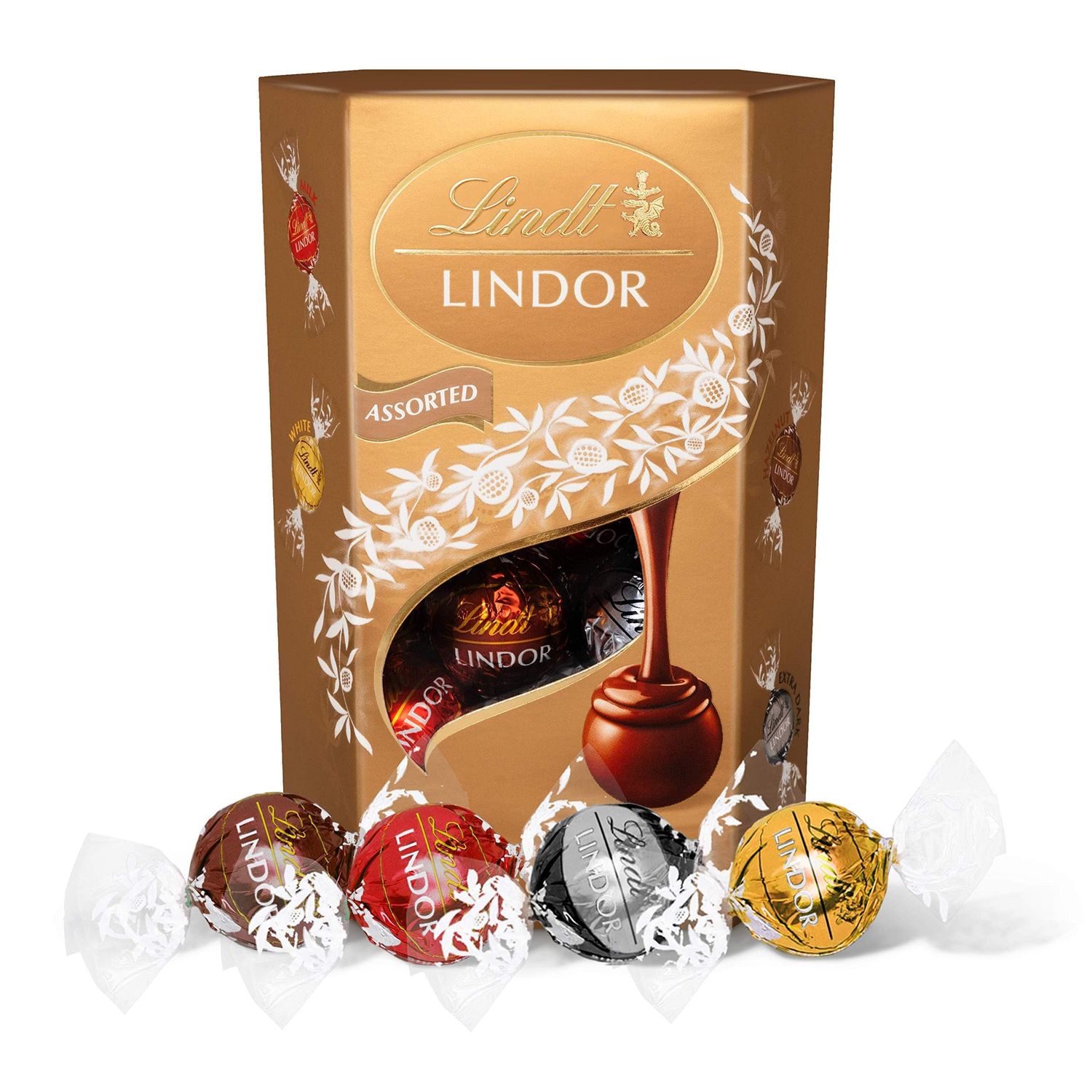Lindt Lindor Assorted Chocolate Truffles - 200g Box (Approx. 16 Balls) - Smooth Filling - Gift, Birthday, Congratulations Treat