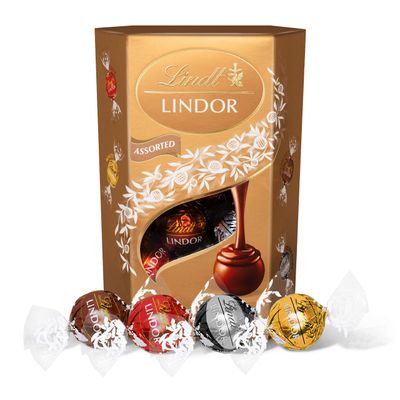 Lindt Lindor Assorted Chocolate Truffles - 200g Box (Approx. 16 Balls) - Smooth Filling - Gift, Birthday, Congratulations Treat