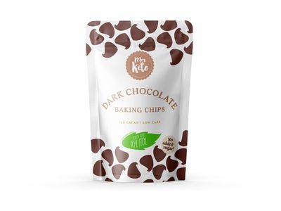 Sugar Free 70% Dark Chocolate Chips by Mrs. Keto Vegan, No Added Sugar Diabetic Friendly Low Carb Chocolate 200g