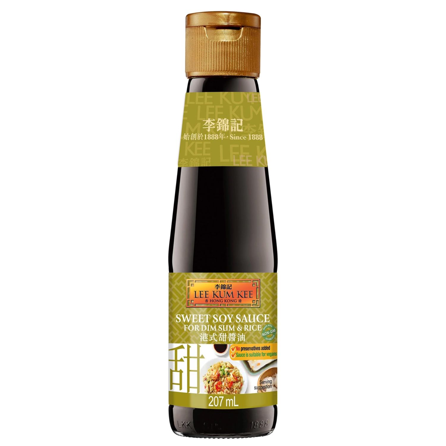 Lee Kum Kee Sweet Soy Sauce for Dim Sum and Rice, Vegan, No Added Preservatives, 207 ml (Pack of 6)