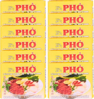 Bao Long Vietnamese Beef Pho Soup Mix 75g (Pack of 12, Beef Flavour)