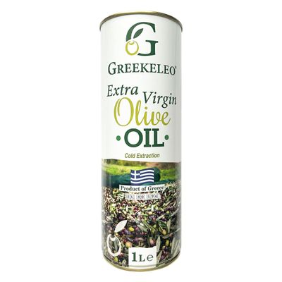 GREEKELEO Greek - Extra Virgin Olive Oil - Cold Pressed, First Harvest, Rich in polyphenols, 100% Natural, Fruity Flavor (1 L)