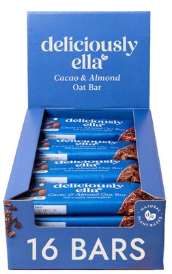 Deliciously Ella - Cacao &amp; Almond Oat Bar, Gluten-Free, Vegan Friendly, Healthy Snack, 50g (16 bars)