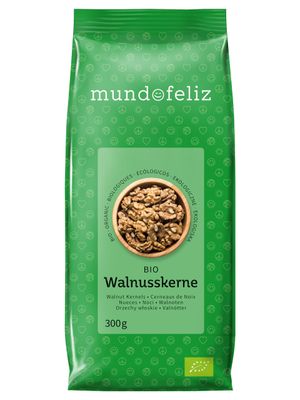 Mundo Feliz - Organic Walnut Halves, 3 x 300 g