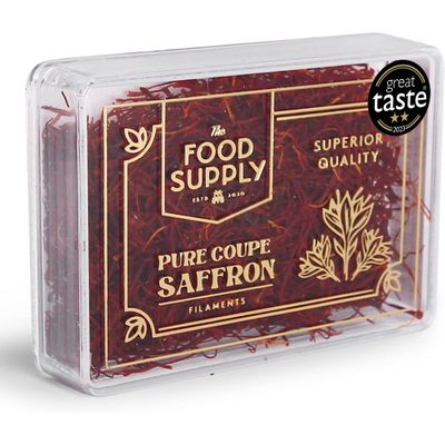 Saffron, Finest Pure Premium Saffron Safran, The Food Supply Saffron is CERTIFIED Grade A+, LAB TESTED, Highest Grade for Saffron for Tea, Paella, Rice, Desserts, Sweets (1g (Pack of 1)) Saffron, Finest Pure Premium Saffron Safran, The Food Supply Saffron is CERTIFIED Grade A+, LAB TESTED, Highest Grade for Saffron for Tea, Paella, Rice, Desserts, Sweets (1g (Pack of 1))