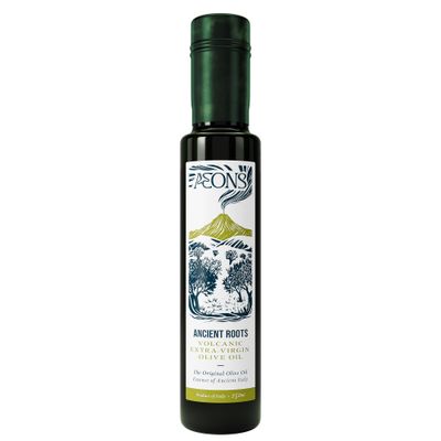 Aeons Ancient Roots Extra Virgin Olive Oil- Dr. Sarah Brewer s Volcanic Tuscan Blend, Cold-Pressed within 24h, High-Polyphenol Heart &amp; Skin Support, 250 ml