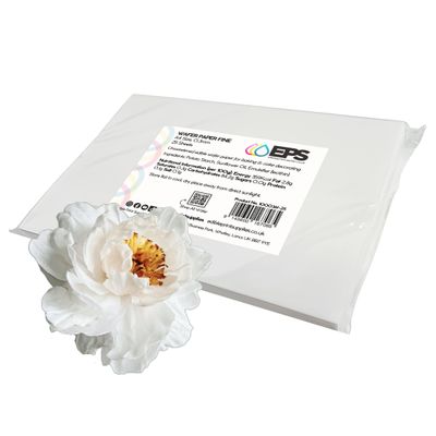 EPS A4 Edible Wafer Paper Fine - 25 Pack - 0.3mm - for Wafer Paper Flowers, Edible Printing, Cake Decorating and Burn Away Cakes - Unsweetened