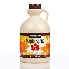 Kirkland Maple Syrup, 100% Pure and Natural, Grade A, Taste 1L (case of 3)