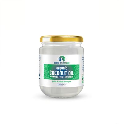 House of Monara Organic Extra Virgin Coconut Oil Pure, Raw and Cold Pressed 200 ml