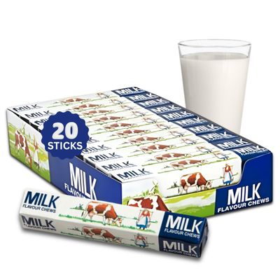 MILK FLAVOUR CHEWS STICK PACK (Box of 20) - Original Full Box Fresh Stock