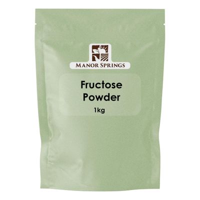 Fructose Powder 1kg, Pure Crystalline Frustose, Excellent Substitute for Sugar, by Manor Springs