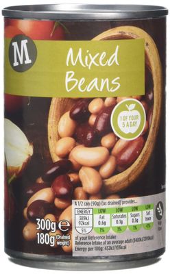 Morrisons Mixed Beans, 300 g, Pack of 12 (Packaging May Vary)