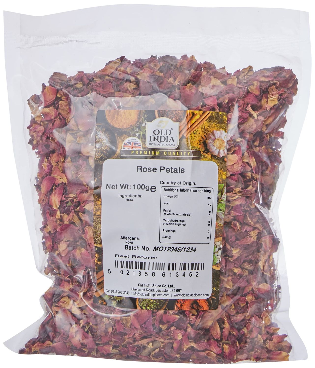 Old India Rose Petals 100g