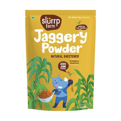 Slurrp Farm Natural Sweetener - Jaggery Powder Unprocessed, All Natural and 100% Chemical Free 300g (10.5 oz)