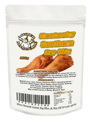 Mister Marinade Kentucky Southern Fry Coating Mix (400g Kentucky) Suitable for Air Frying