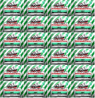 Fishermans Friend Sugar Free Mint Menthol Lozenges 25g x 24 Packs