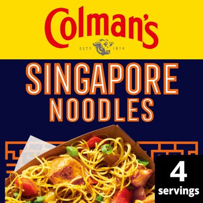 Colman's Weekend Wonders Singapore Noodles Meal Maker recipe mix spice mix for a takeaway-style family meal perfect with rice noodles 24 g