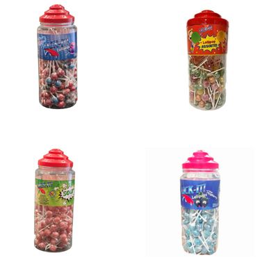 Lick-It Lollipops - 2 Tubs of The Best Lollipops - Pick Your Favourite Flavour - Retro Sweet Jar Treats - Bulk Lollies for Kids & Adults - Party Favourites & Pick n Mix Gift