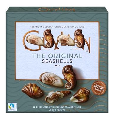 Guy Lian Milk Chocolate Seashells - 22 Premium Belgian Chocolate Sea Shellsmilk Chocolate Pralines 250g - Chocolate Gift - Mothers Day Gifts - Valentine Chocolates Gift Box