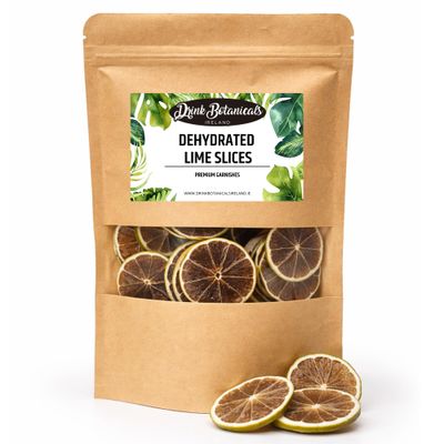 Dried Dehydrated Dried Lime Slices Wheels 45+ Slices 100% Natural Dry Lime for Garnishing Cocktails, Cooking, Baking, Wreaths Drinks Citrus Fruit Slices 40 Grams, 1.4 Oz Drink Botanicals