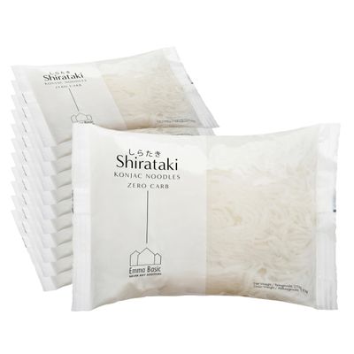 Emma Basic - Shirataki Konjac Noodles 170g (Pack of 12) Vegan Gluten Free Sugar Free Fat Free Zero Carbs Healthy Pasta