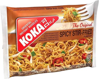 Koka Oriental Style Instant Noodles - Pack of 30 Stir-Fry Flavour - Quick Snack or Meal Accompaniment - Ready in 2 Minutes - 85g Each