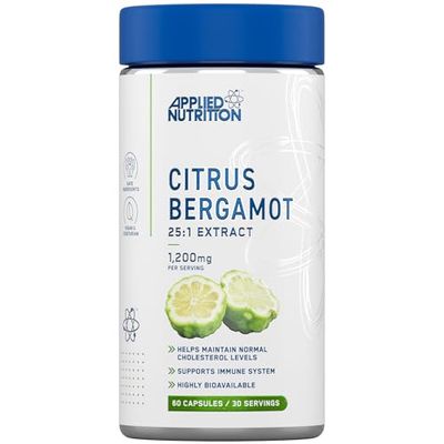 Applied Nutrition - Citrus Bergamot 25:1 Extract - High Strength 1200mg - Best Cholesterol Support - Best Immune System Booster - Highly Bioavailable - (60 Capsules - 30 Servings)