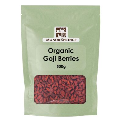 Organic Goji Berries 500g by Manor Springs Organic