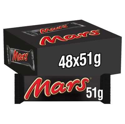 Mars Bar, Chocolate, 51 g, Pack of 48