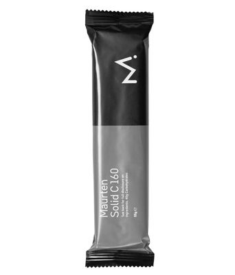 MAURTEN Solid C 160 Cocoa Energy Bar - 12-Pack on oat and rice base - Power Bar with 40g carbohydrates for endurance sports like cycling and marathon - Low-fiber, vegan & gluten-free