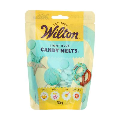 Wilton Candy Melts Light Blue: Melting Candy with Sweet Creamy Flavour for Molding, Dipping and Decorating, Optimal for Cake Pops, Candies, Cakes and Coating Treats - 125 g