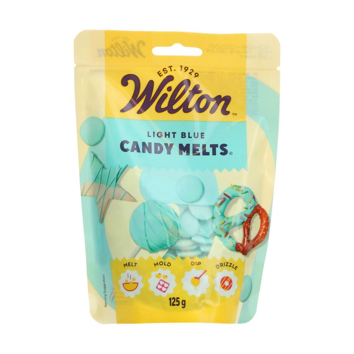 Wilton Candy Melts Light Blue: Melting Candy with Sweet Creamy Flavour for Molding, Dipping and Decorating, Optimal for Cake Pops, Candies, Cakes and Coating Treats - 125 g