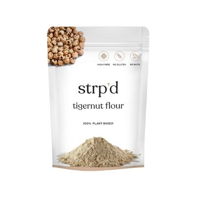 Strp'd Tigernut Flour Extra-Fine (400g) Gluten Free & Nut Free alternative to Almond Flour Milled from 100% Tiger nuts High in Fibre Vegan Naturally Sweet AIP Compliant
