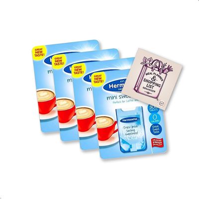 Mini Sweetener 1200 Tablets (4x300 Pack) Calorie-free Table Top Sweeteners Based on Saccharin Dissolvable Minis Sugar-Like Taste Zero-Calorie