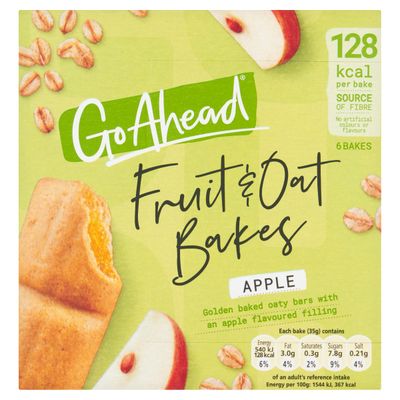 Go Ahead Apple Fruit &amp; Oat 6 Bakes, 210 g (1 Pack of 6 Bakes)