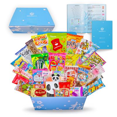 Sakura Box Japanese Candy &amp; Snacks 40 Piece Dagashi Set Food Gift