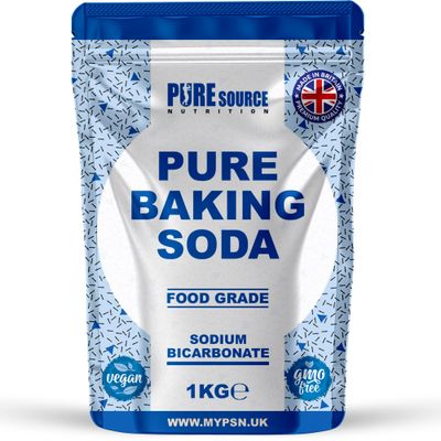 Pure Baking Soda 1KG VEGAN 100% Sodium Bicarbonate of Soda Food Grade Baking Soda for Cooking &amp; Drinking &amp; Cleaning Aluminium Free BPA Free Raising Agent