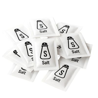 100 Salt Sachets - Individually Wrapped Table Salt Portions - Disposable Packets for Travel, Catering, Takeaway, Lunchboxes & Portion Control - by Espresso Yourself