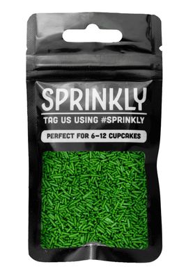 SPRINKLY - Matt Sugar Strands - Dark Green - 30g