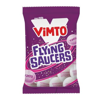 Vimto Flying Saucers, Sherbet filled Sweets with Natural Flavours, 33 g (Pack of 10)