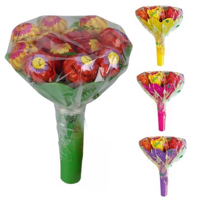 Gifts For Kids - Lollipop Flower Bouquet, Kids Gifts Sweet Rose Candy, 12 Lollipops In 3 Flavours Gift For Boys, Girls, Children Fun Present For Boys, Girls