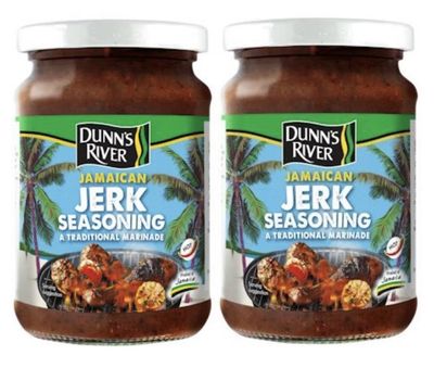 Dunn's River Jamaican Jerk Seasoning (Hot) 300g Pack of 2 Traditional Marinade Premium Seasoning.