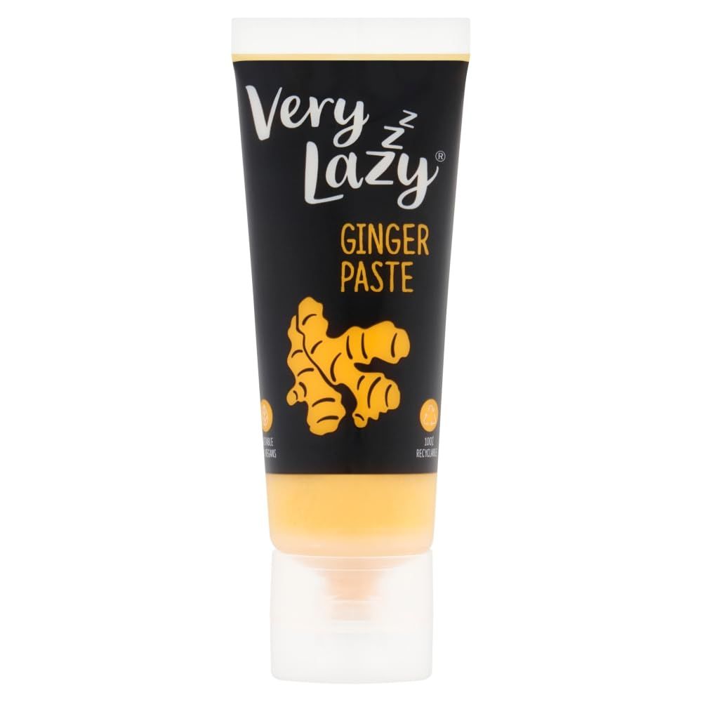 Very Lazy Ginger Paste 75g Tube - Premium Ginger Paste in a Tube - Ready to Use Root Ginger for Home Cooking, Sauce, Pasta &amp; Marinades - Ginger for Tea
