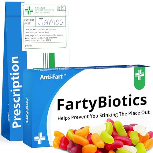 Gifts For Him Fathers Day Funny Gifts Her Joke Pill Tablets Box Prank with Jelly Beans Sweets Inside Gift for Men April Fools Day Birthday Gift for Mum Rude Presents for Boyfriend Dad