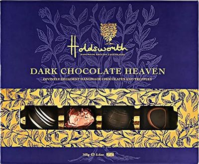 Holdsworth Chocolates Dark Chocolate Heaven - Handmade Chocolates and Truffles 160g, Perfect for Birthday, Mothers Day, Chocolate Gifts, Sweet Treats, Luxury Chocolates Gift Box