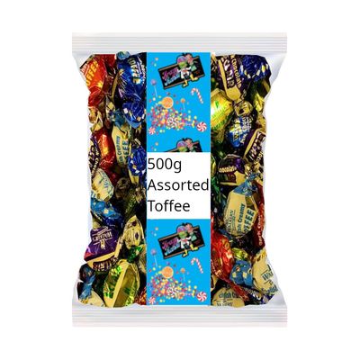 Walkers Assorted Toffee Bag - 500g Classic British Sweets &amp; Candies Perfect for Sharing, Parties &amp; Gifts Rich, Creamy Toffee Assortment
